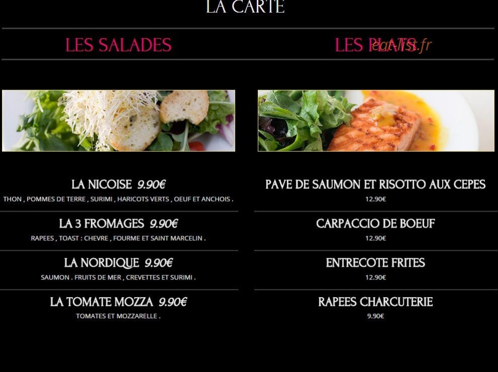 Le v&p — carte page 1