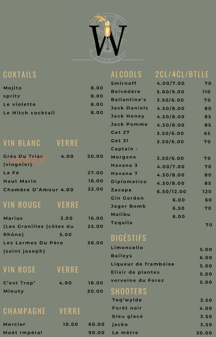 Le Wylde — carte page 1