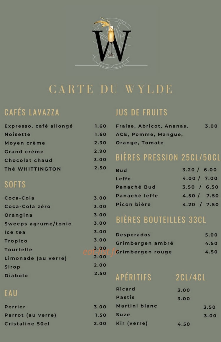Le Wylde — carte page 2