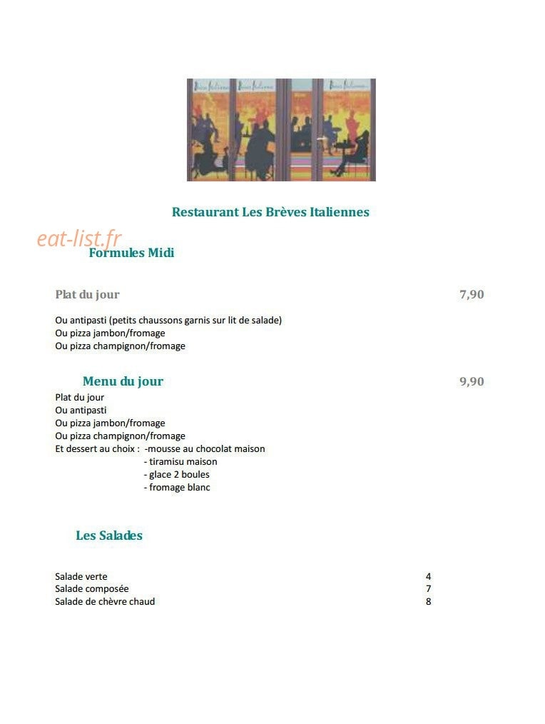 Les Brèves Italiennes — carte page 1