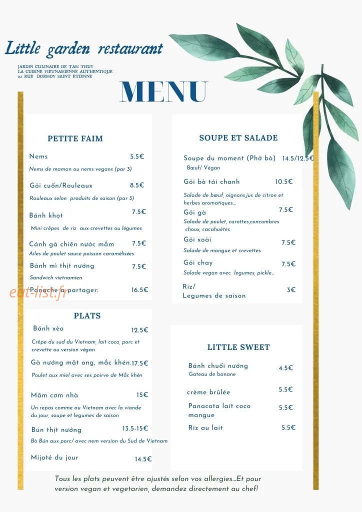 Little garden — carte page 1