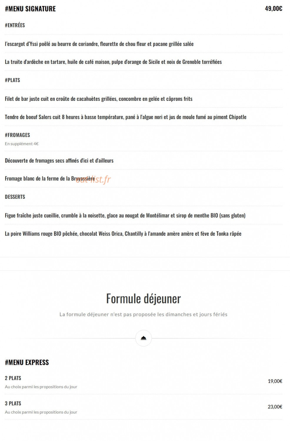 Madame - Table de Cheffe — carte page 2