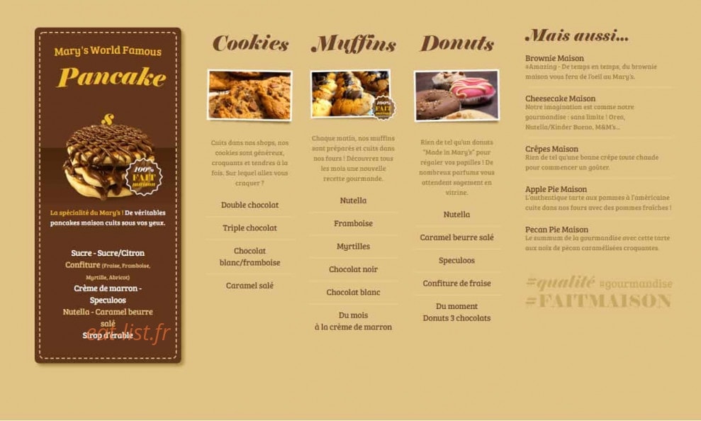 Mary's Coffee — carte page 2
