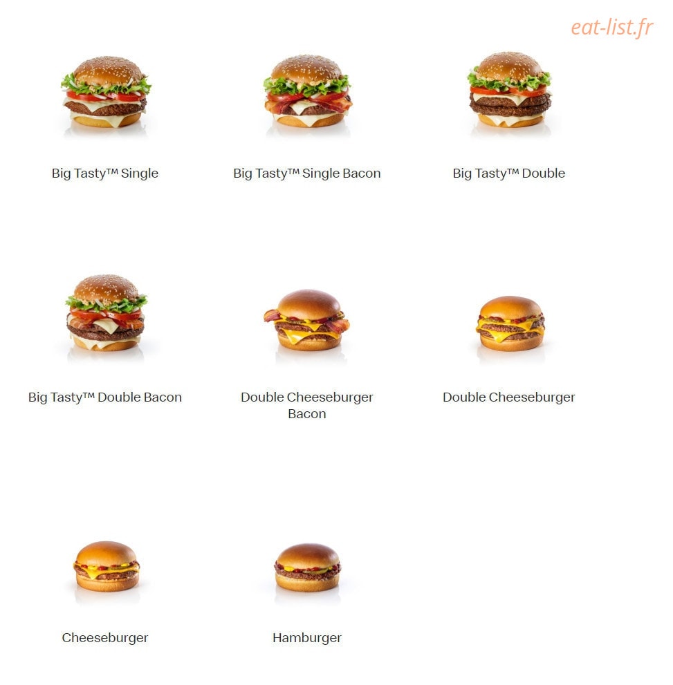 Mc Donald's — carte page 3