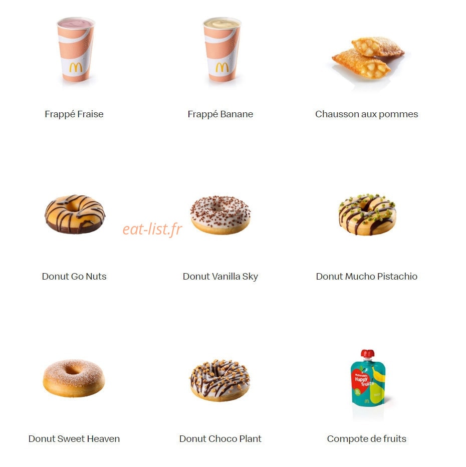 Mc Donald's — carte page 19