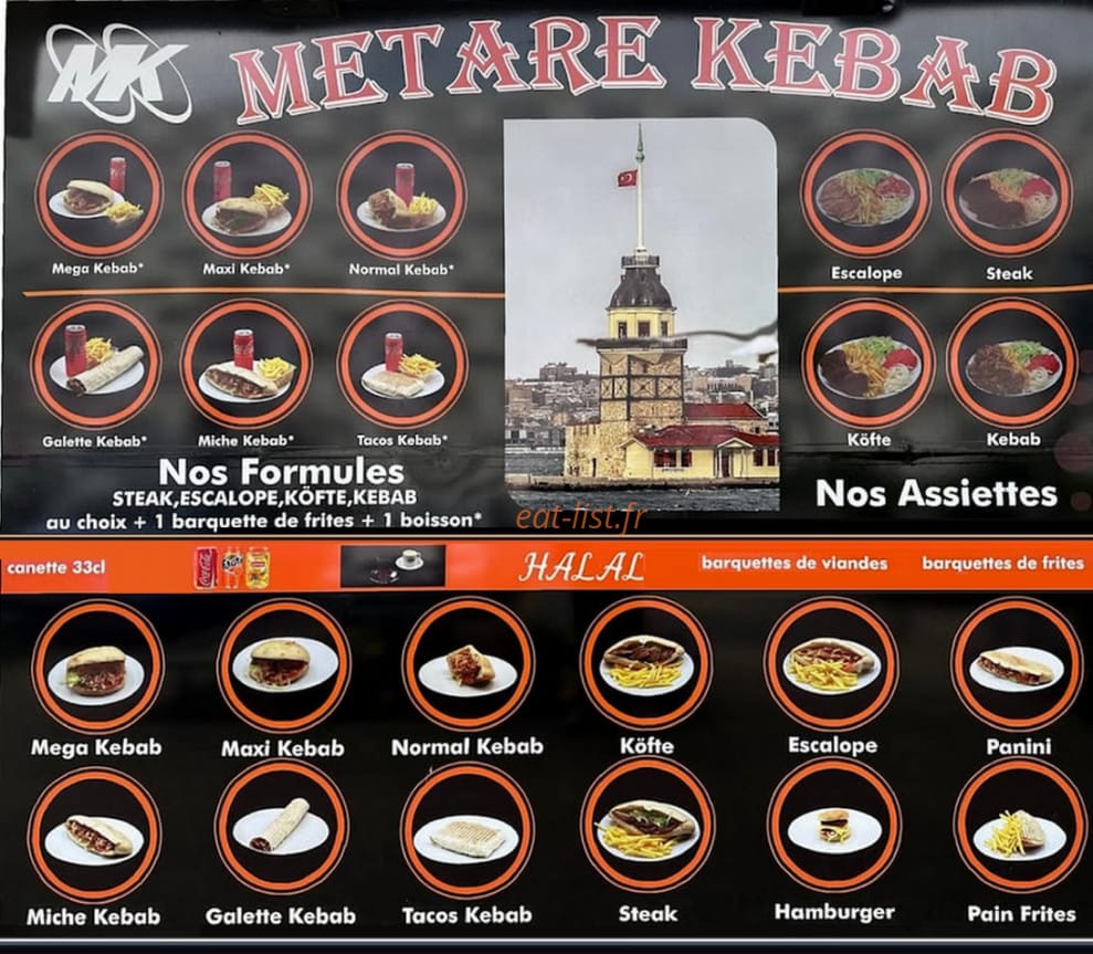 Métare Kebab — carte page 1