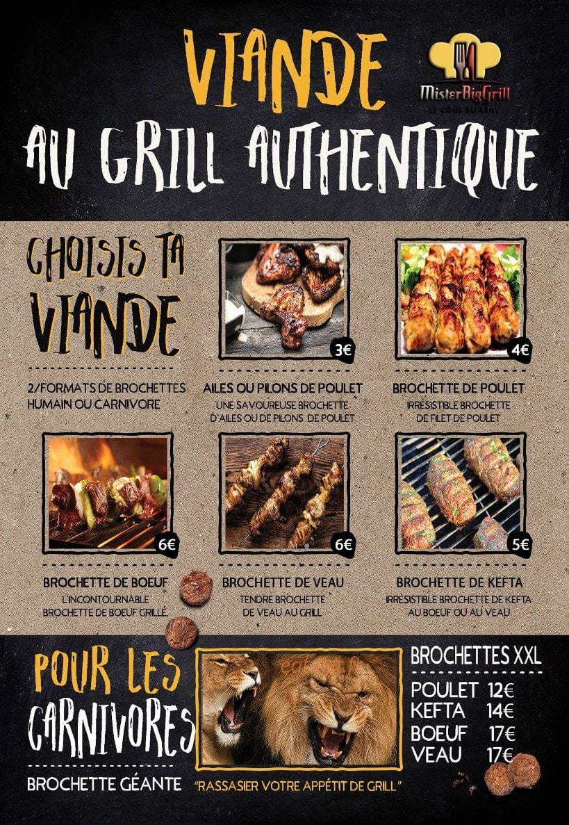 Mister Big Grill — carte page 2