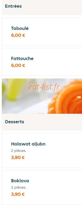 Mozaik Resto — carte page 1