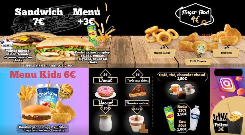 My burger — carte page 3