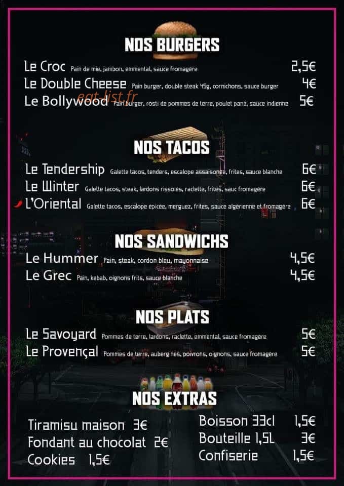 Night Food 42 — carte page 2