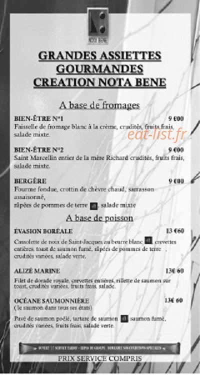 Nota bene — carte page 10