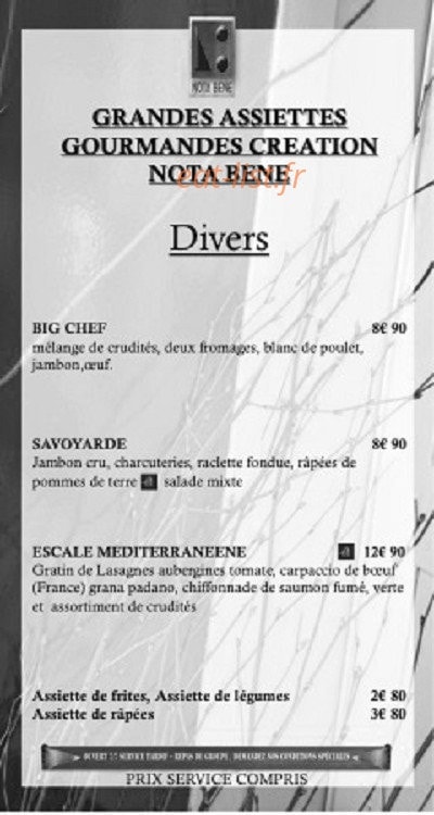 Nota bene — carte page 11