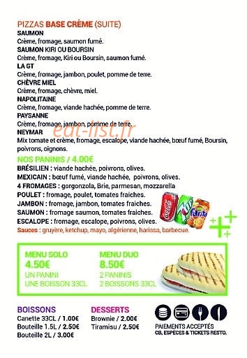 O'Pizz — carte page 2