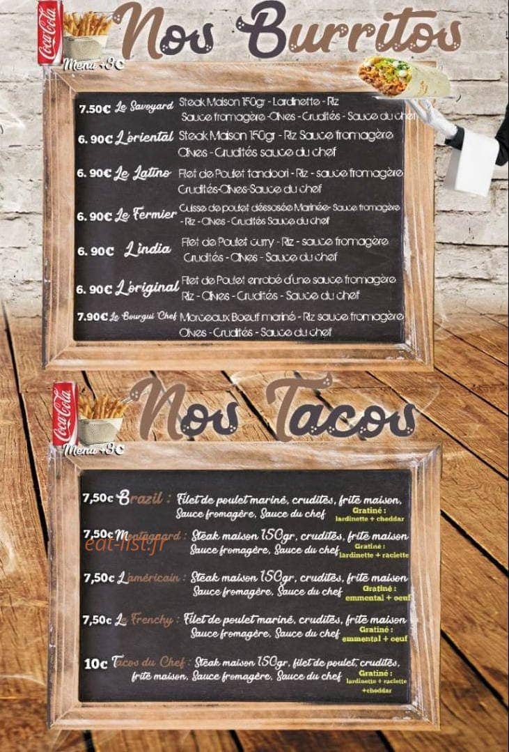 Original Food — carte page 3