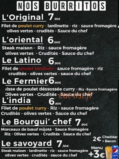 Original Food — carte page 2
