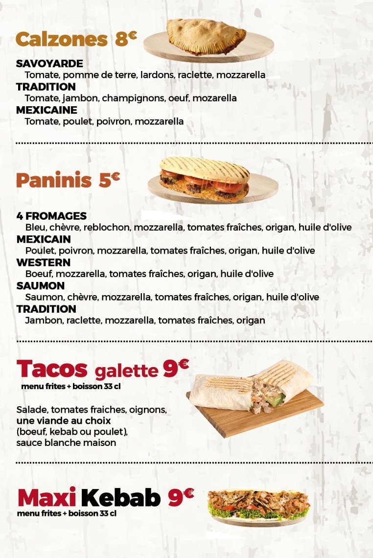 Pizz'à L'ancienne — carte page 3