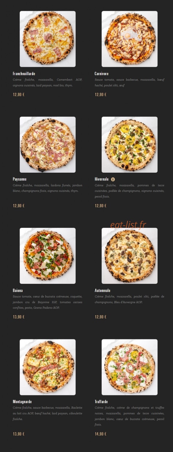 Pizza Cosy — carte page 2