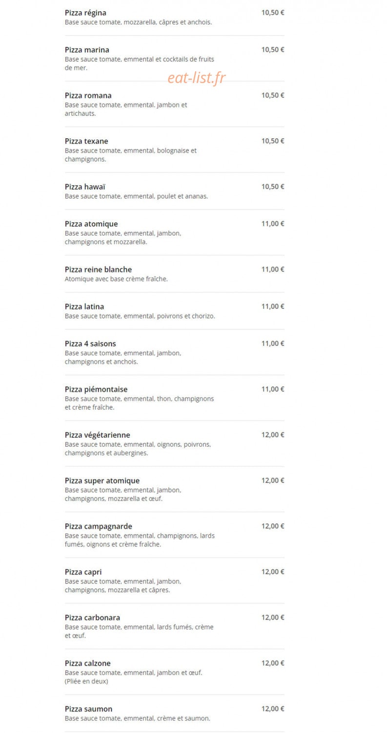 Pizza Napoli — carte page 2