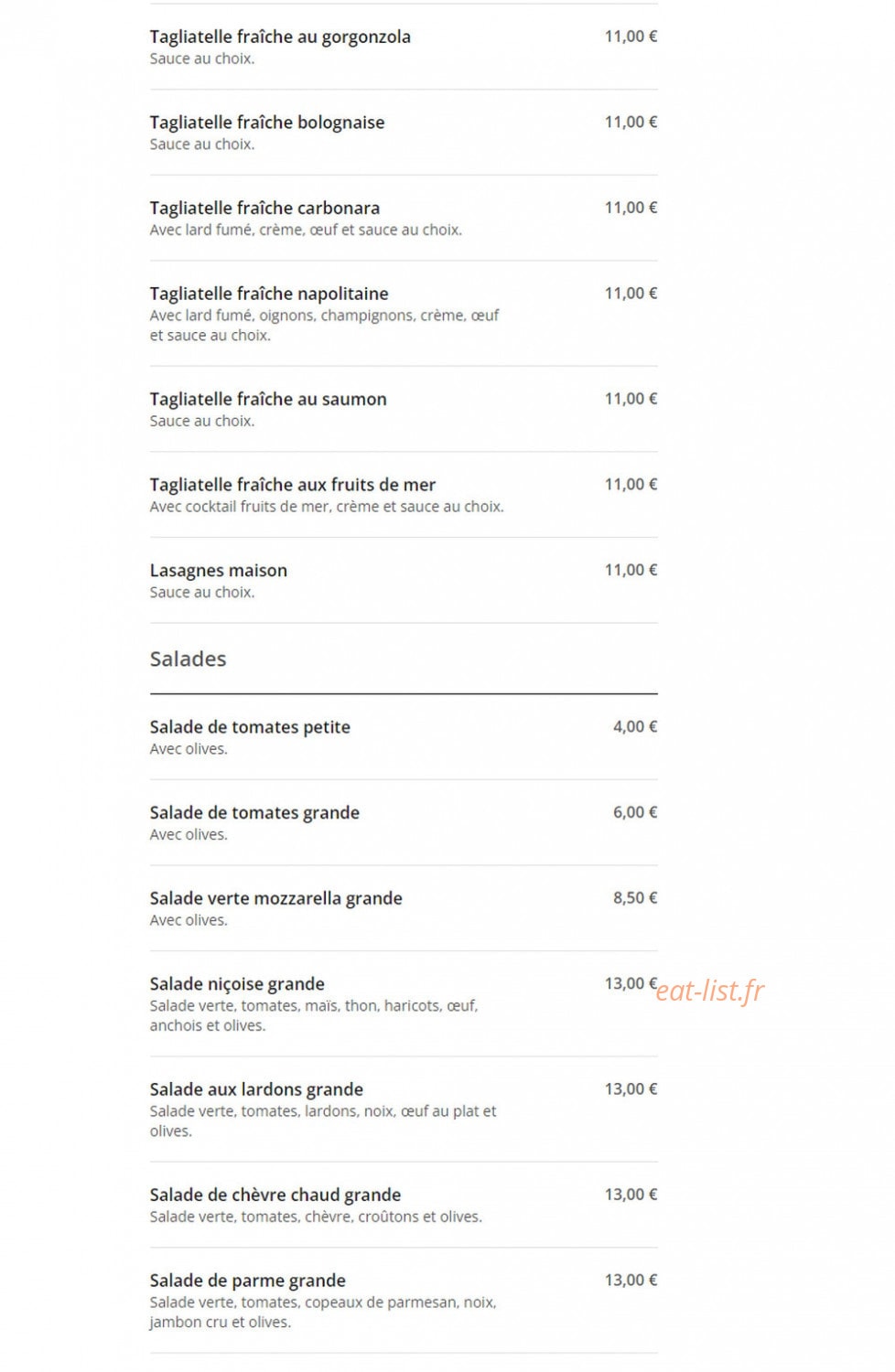 Pizza Napoli — carte page 4