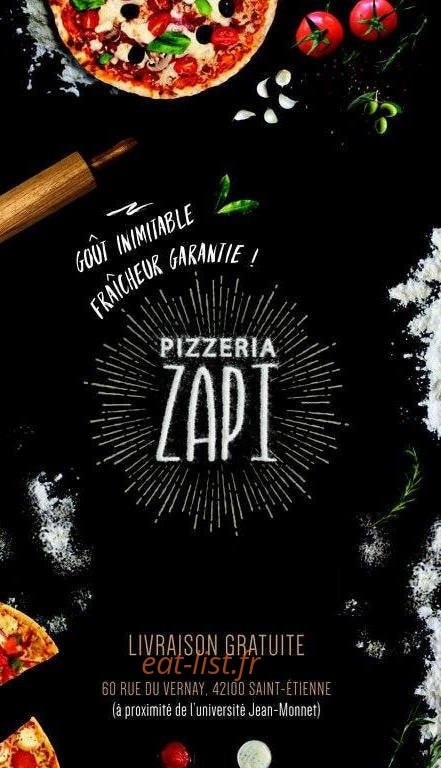Pizzeria Zapi — carte page 1