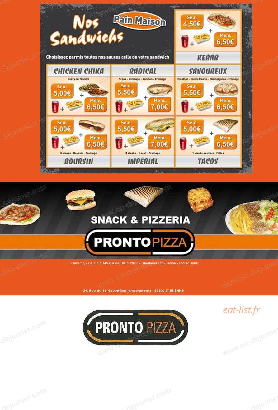 Pronto Pizza — carte page 4