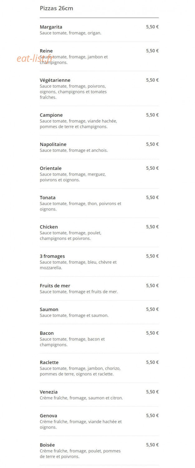 Regal snack — carte page 3