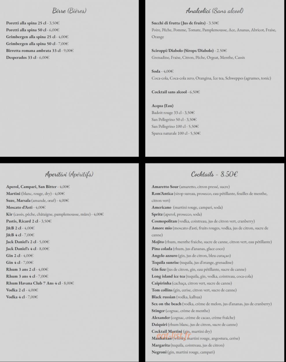 Rom’Antica — carte page 5
