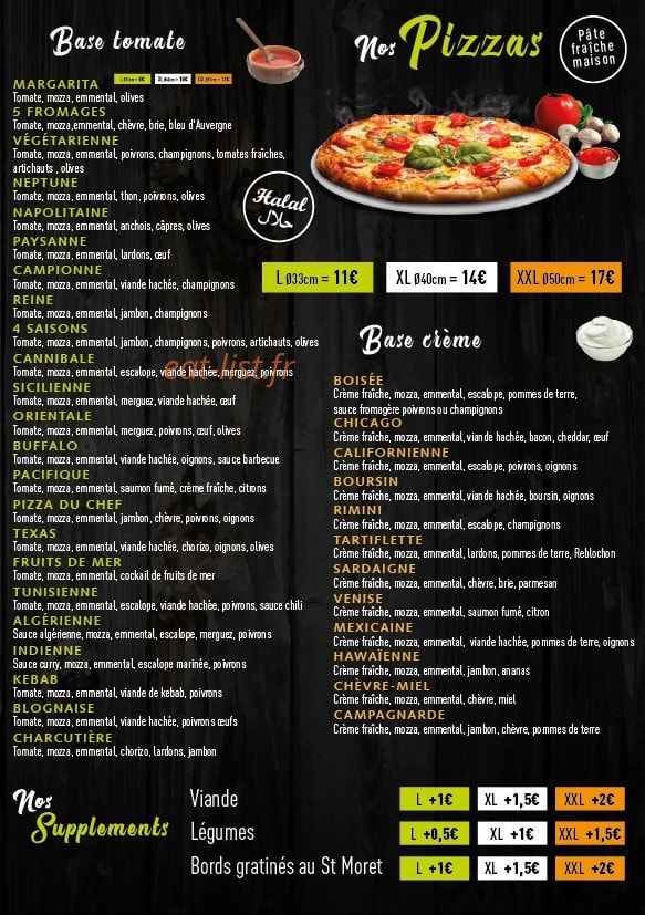 Royal Food — carte page 2