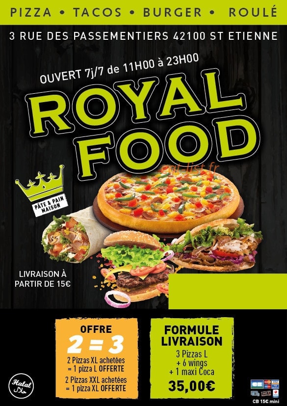 Royal Food — carte page 1
