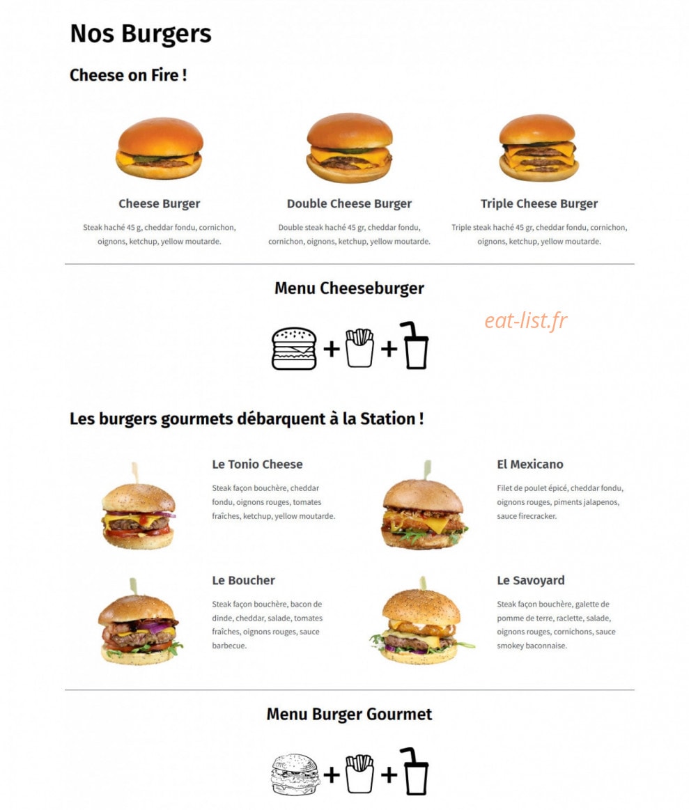 Station pizza — carte page 4
