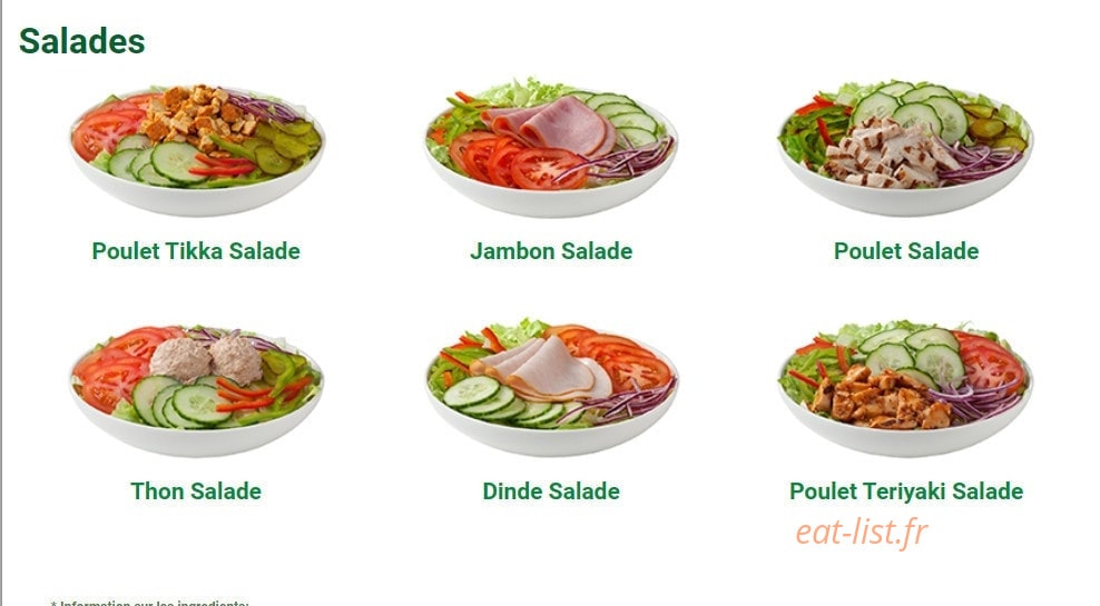 Subway — carte page 3
