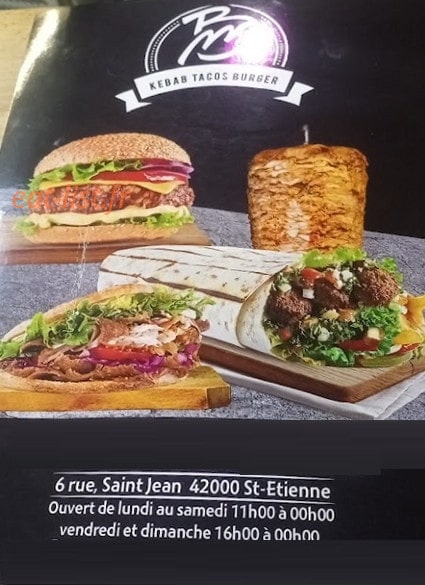 Tacos B&M — carte page 1