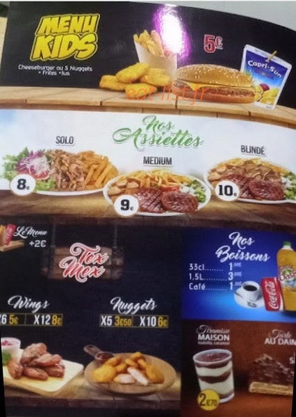 Tacos B&M — carte page 4
