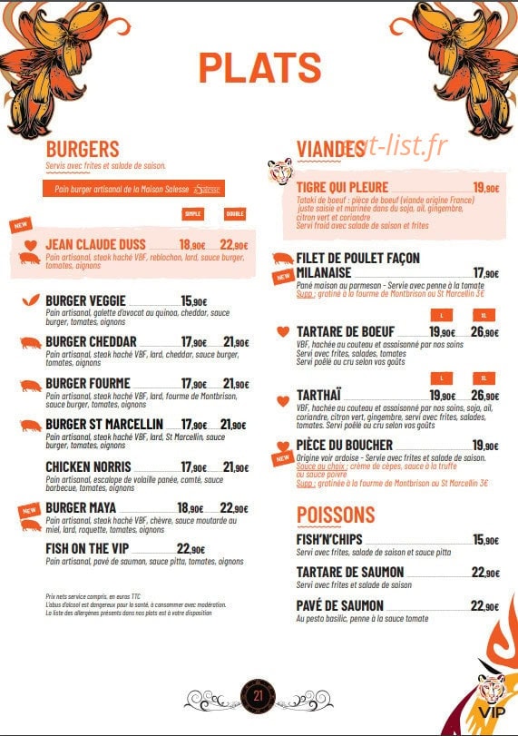 VIP — carte page 2
