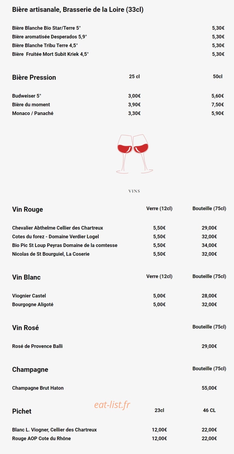 Woup Restaurant — carte page 5