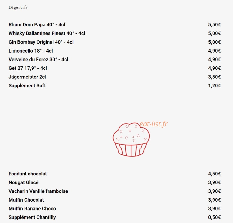 Woup Restaurant — carte page 7