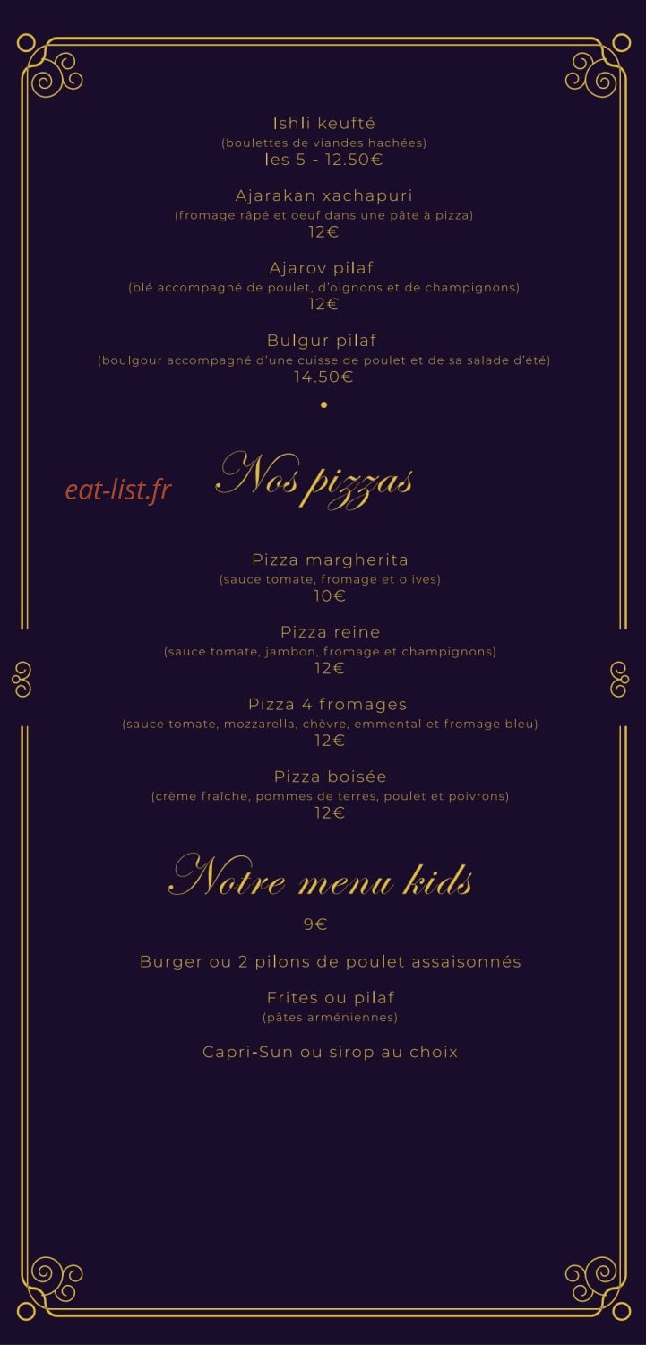 Yerevan Garden — carte page 3