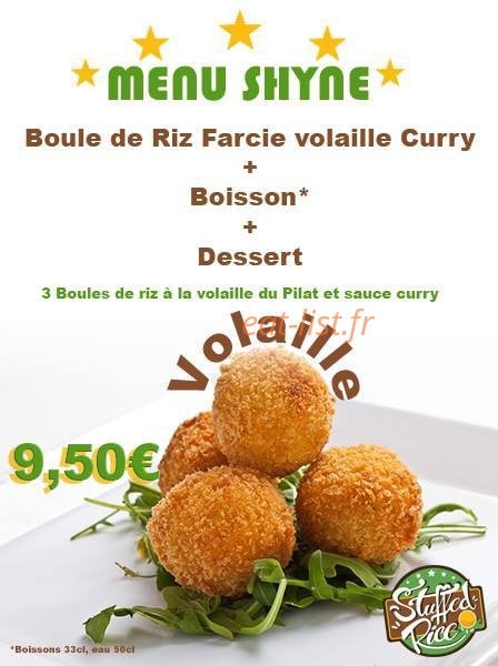 Stuffed Rice — carte page 2