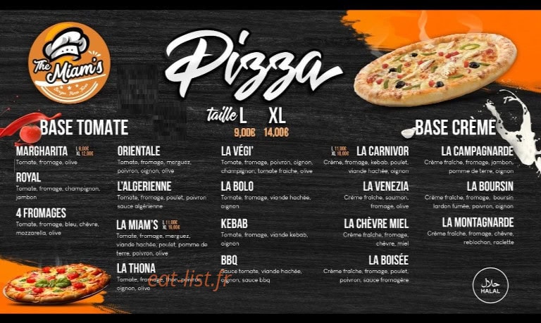 The Miam's — carte page 3