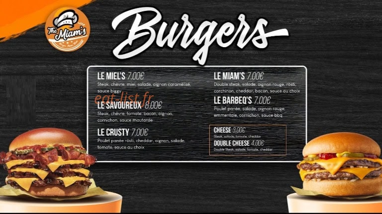 The Miam's — carte page 6