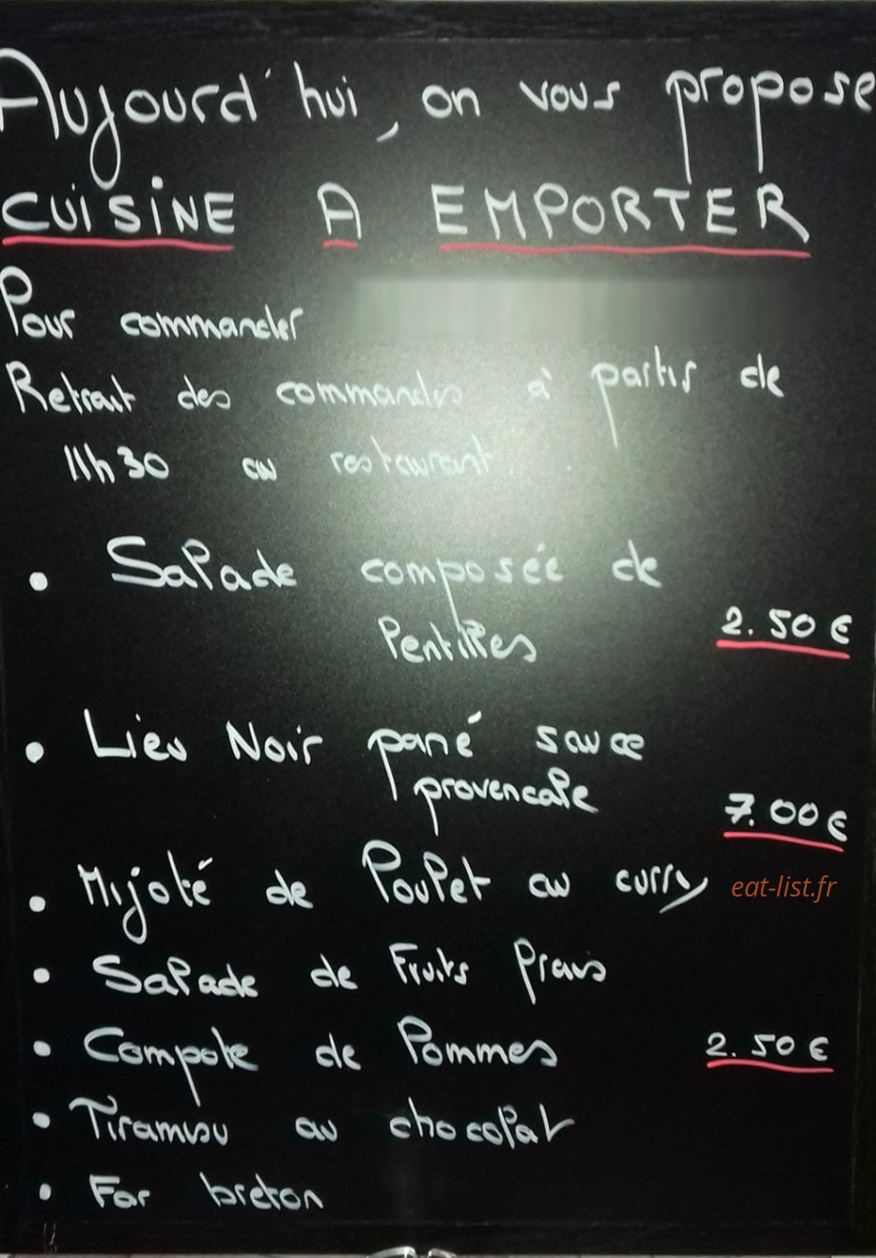 Café Restaurant De La Mairie — carte page 1