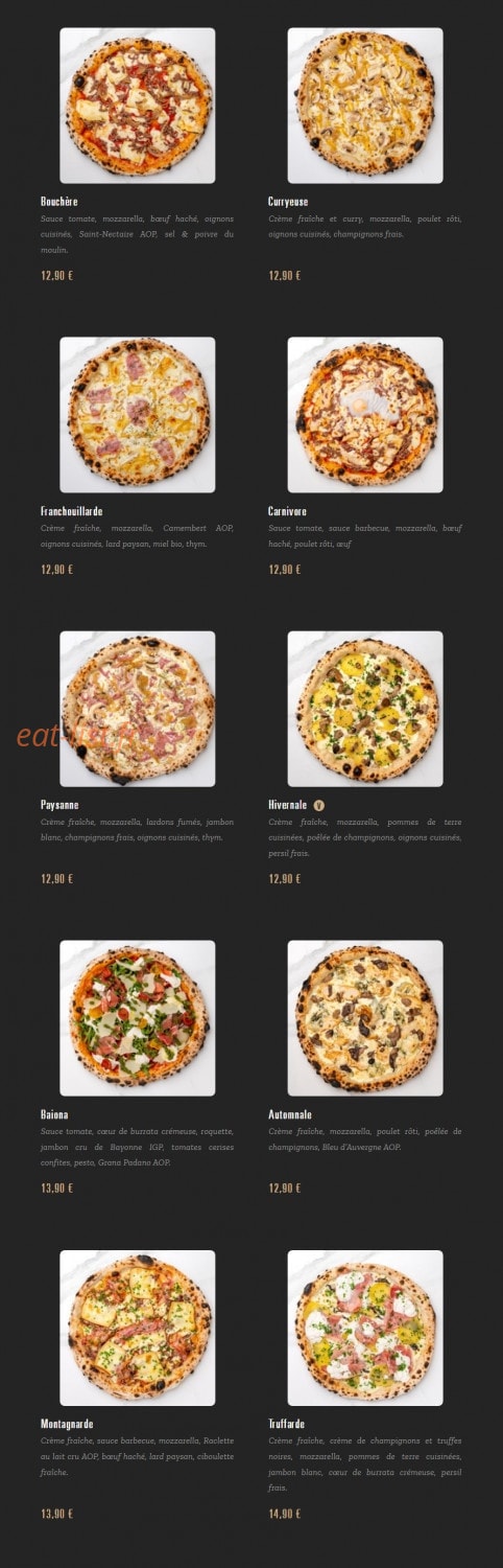 Pizza Cosy — carte page 2