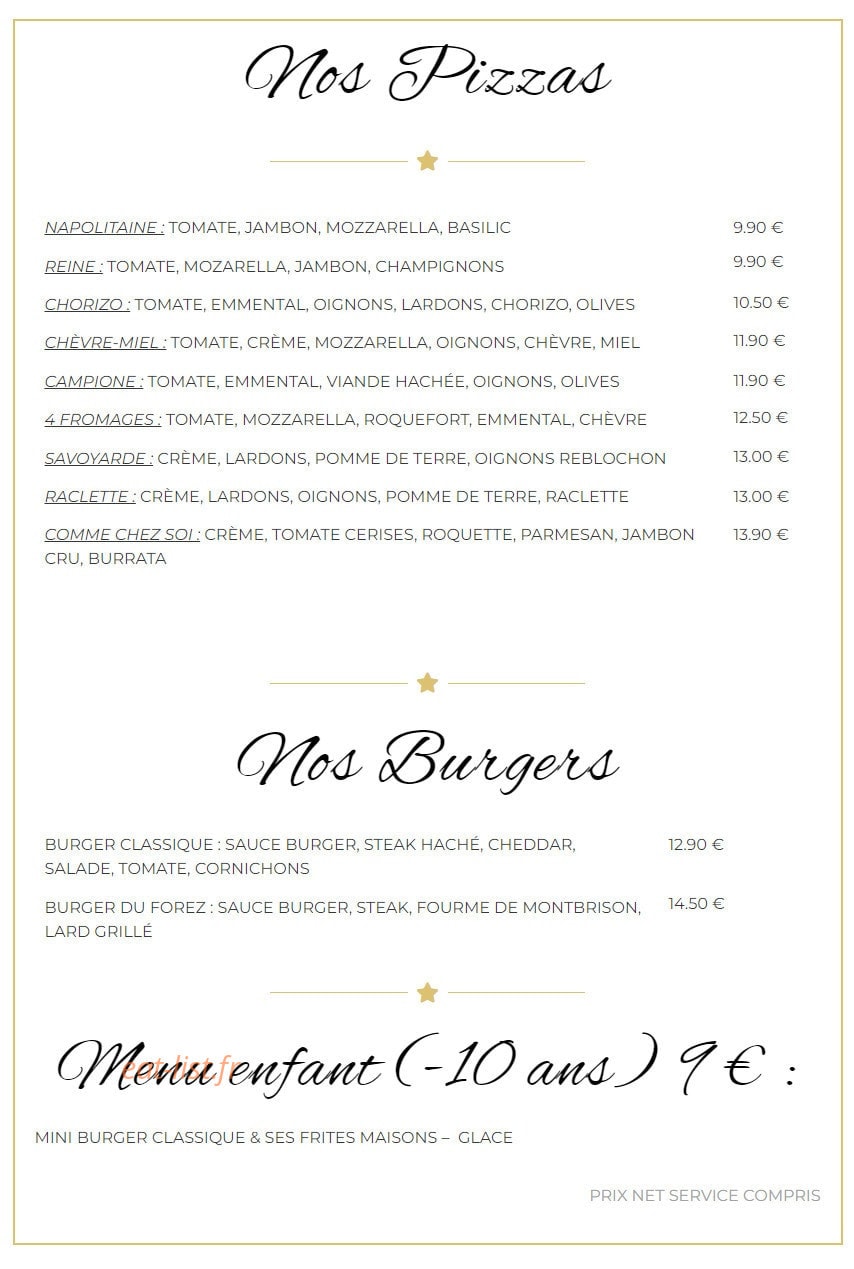 Comme Chez Soi — carte page 5