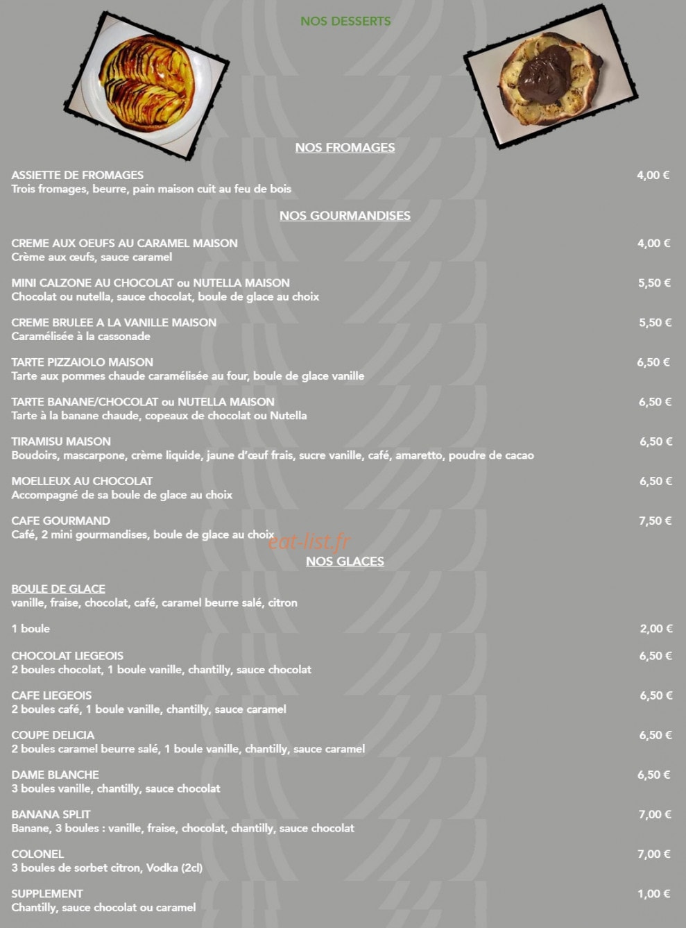 Délicia Pizza — carte page 6