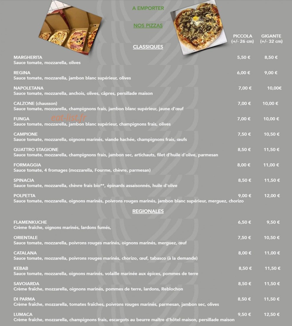 Délicia Pizza — carte page 2