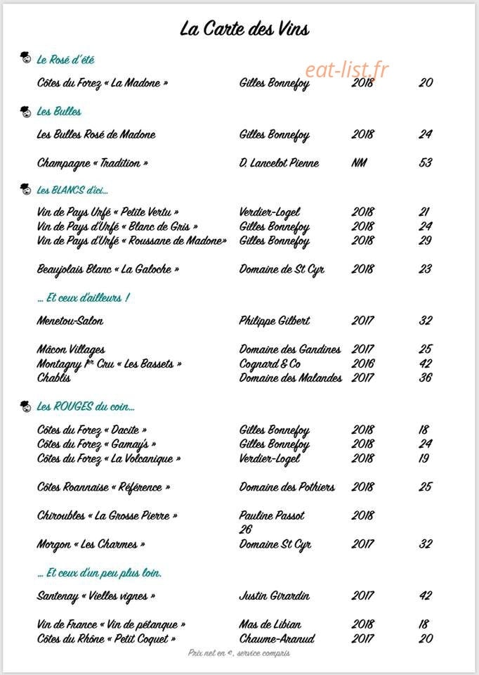Entre Nous — carte page 2