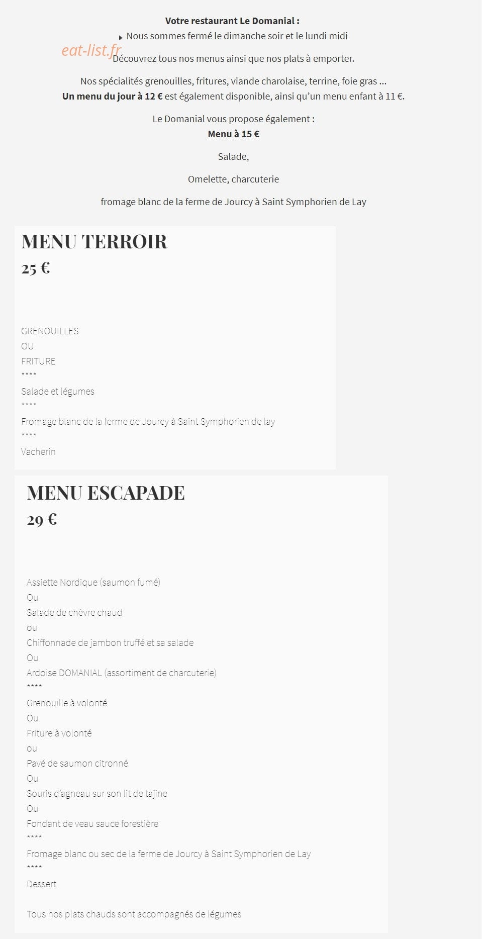Le Domanial — carte page 1