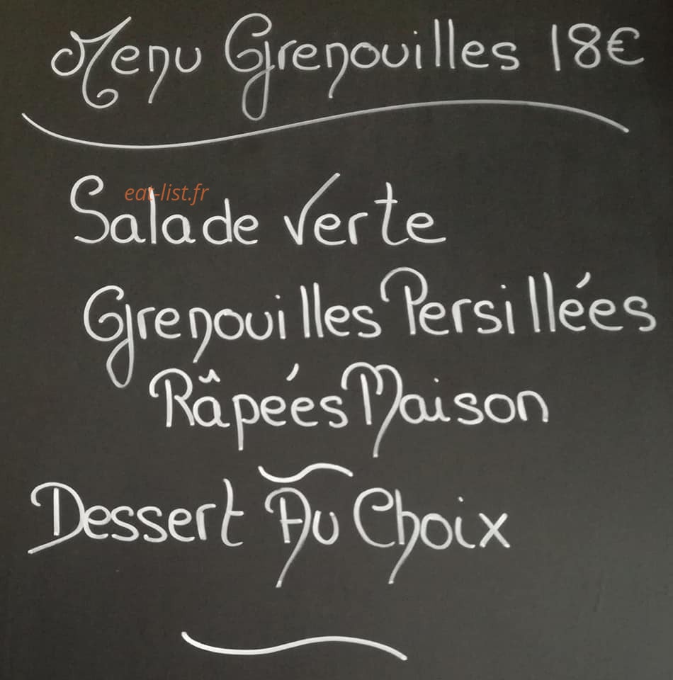 Bistrot Gourmand — carte page 1