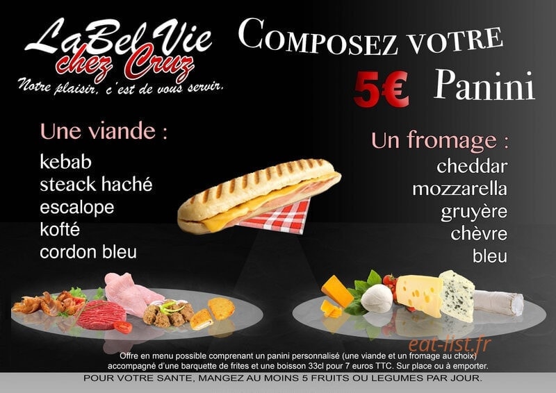 La Bel Vie chez Cruz — carte page 2