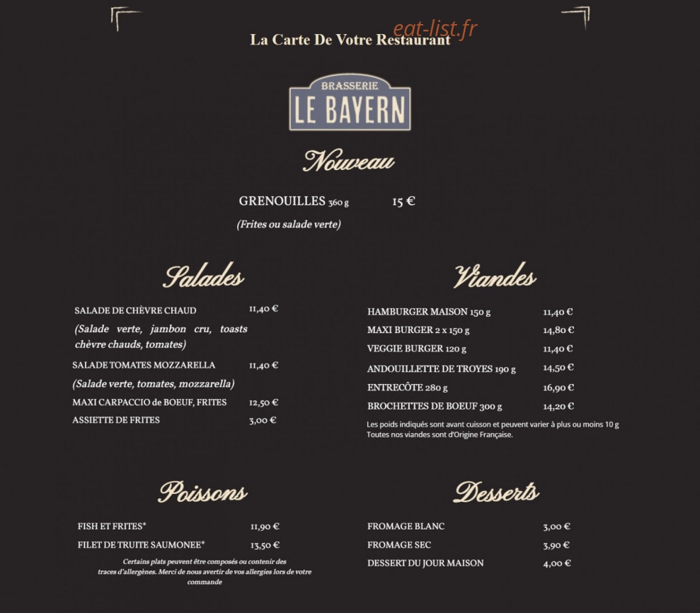 Le Bayern — carte page 2